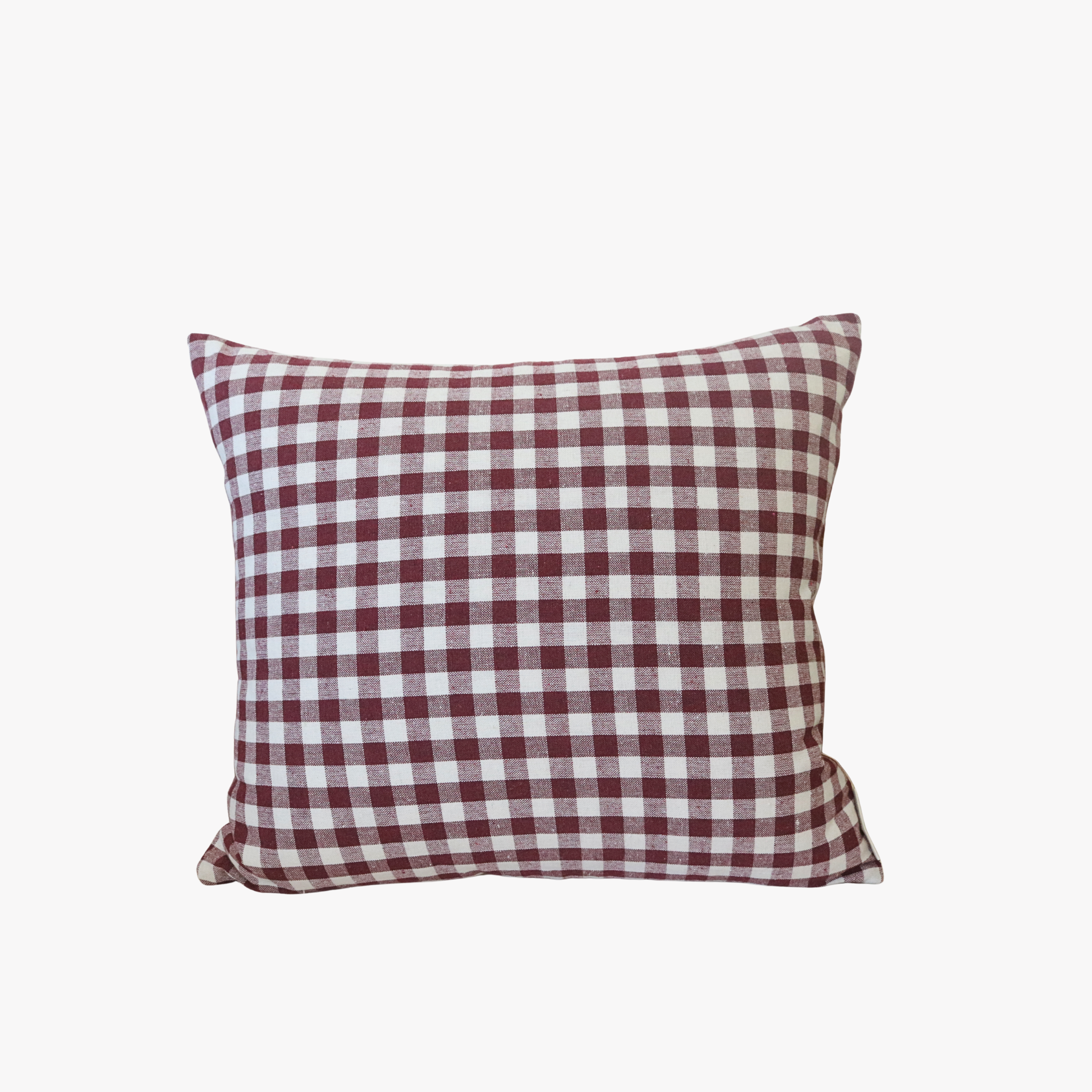 Mulberry Gingham Handloom Pillow
