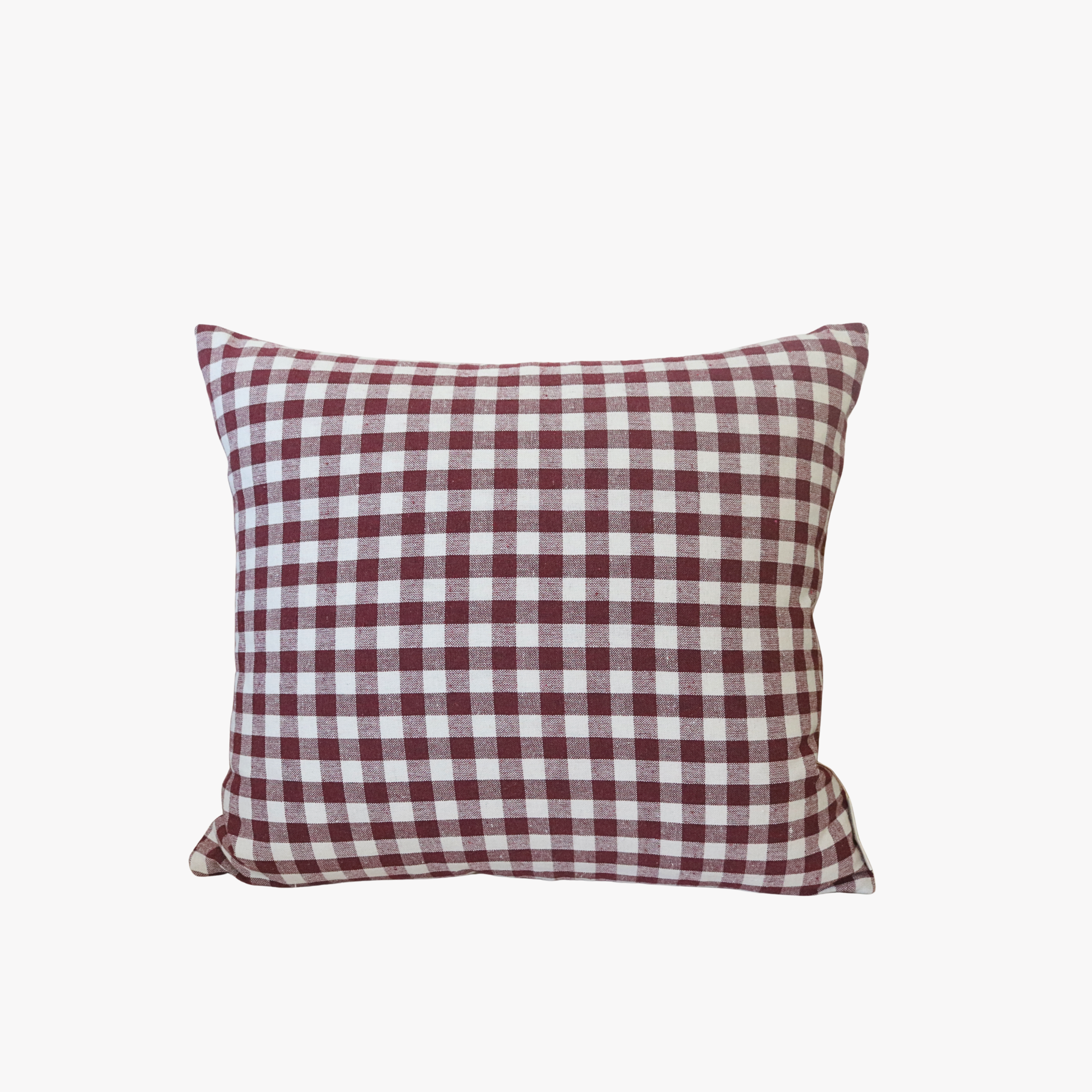 Tan and Black Gingham Pillow
