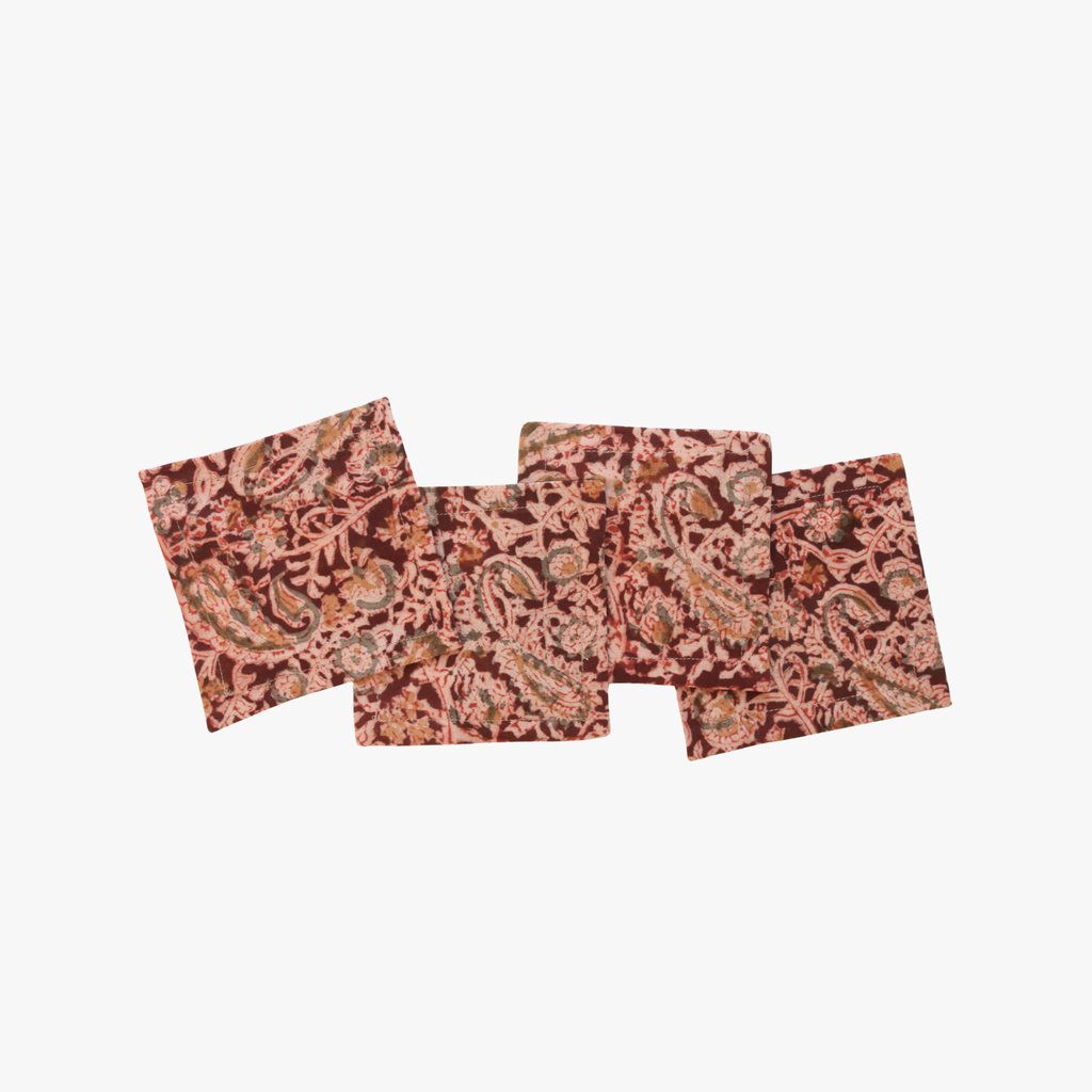 Tara Kalamkari Cocktail Napkins (Set of 4)