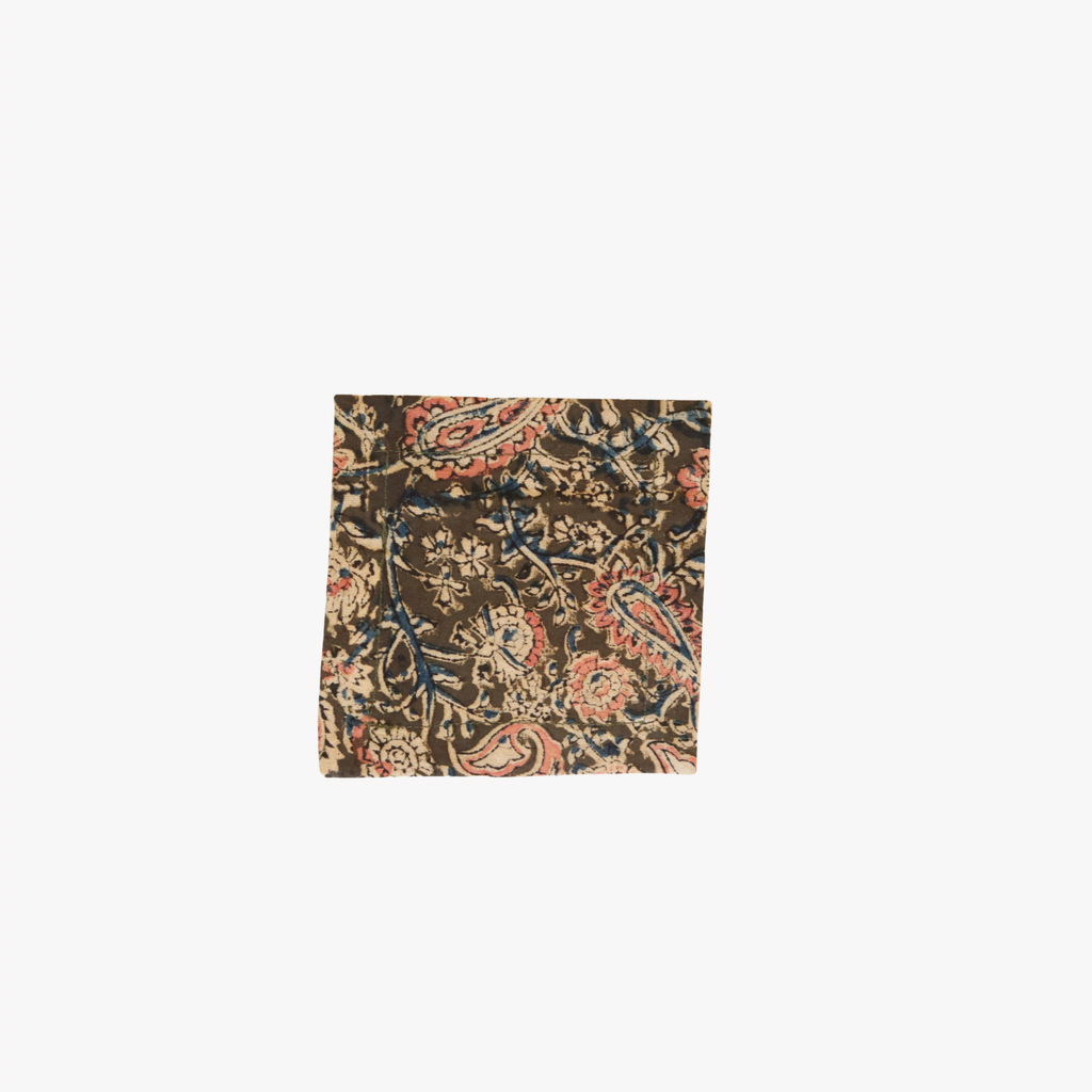 Andra Kalamkari Cocktail Napkins (Set of 4)