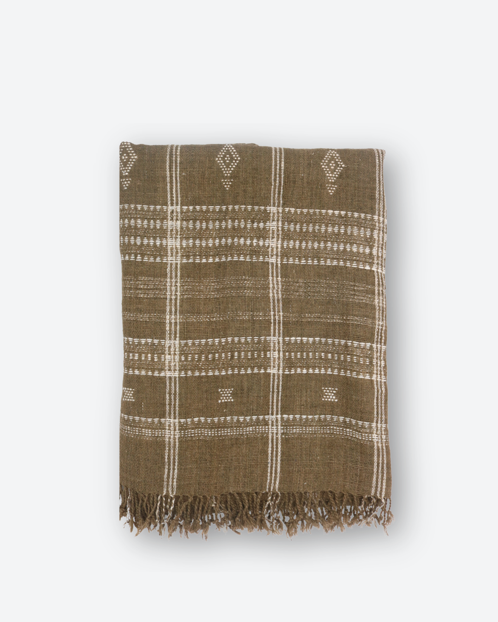 Chestnut Olive Wool Throw