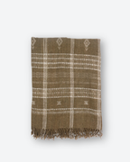 Chestnut Olive Wool Throw